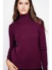 ASSUILI Rollkragenpullover in Bordeaux