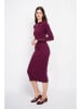 ASSUILI Strickkleid in Bordeaux