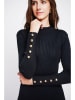 ASSUILI Strickkleid in Schwarz