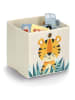 Zeller Aufbewahrungsbox "Tiger" in Beige/ Bunt - (B)28 x (H)28 x (T)28 cm