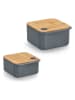 Zeller Pojemnik w kolorze szarym - 13 x 6,4 x 11,9 cm