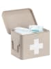 Zeller Medizinbox in Beige - (B)22,5 x (H)16,5 x (T)15,5 cm