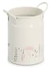 Zeller 2er-Set: Utensilienhalter "Flowers" in Creme - (H)15,5 x  Ø 11 cm