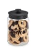 Zeller Vorratsglas "Cookies" in Transparent/ Schwarz - (H)26,4 x Ø 17,3 cm