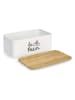 Zeller Brotkasten "Le Pain" in Weiß/ Beige - (B)33,8 x (H)12,5 x (T)19,3 cm