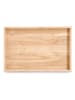 Zeller Tablett "Stripes" in Hellbraun - (B)45,7 x (H)2 x (T)30,5 cm