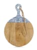 Zeller Schneide-/Servierbrett in Natur/ Blau - (B)43 x (H)30 cm