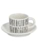 Zeller 8tlg. Set: Espressotassen in Schwarz/ Weiß - 70 ml