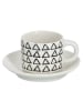 Zeller 8tlg. Set: Espressotassen in Schwarz/ Weiß - 70 ml
