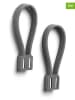 Zone Denmark 2er-Set: Handtuchhalter "Loop" in Grau - (L)8 x (B)5,5 cm