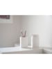 Zone Denmark Tandenborstelbeker "Karma White" wit - (H)10 cm x Ø 7,6 cm