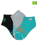New Balance 3er-Set: Socken in Schwarz/ Grau/ Türkis