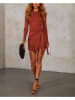 Milan Kiss Kleid in Rotbraun