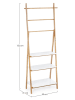Bizzotto Staand rek "Audrey" wit/beige - (B)53 x (H)152 x (D)31 cm