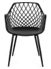 Bizzotto Krzesło "Optik" w kolorze czarnym - 58 x 85,5 x 54 cm