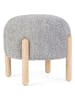 Bizzotto Hocker ''Dayla'' in Grau - (H)38 x Ø 45 cm