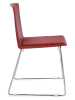 Bizzotto Stoel "Giulia" rood/zilverkleurig - (B)43,5 x (H)79 x (D)50 cm