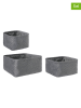 Bizzotto 3-delige set: opbergboxen "Averill" grijs
