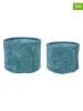 Bizzotto Pojemniki (2 szt.) "Shirley" w kolorze turkusowym