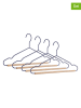 Bizzotto 4-delige set: kledinghangers blauw/beige - (B)41,5 x (H)20 cm
