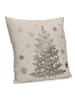 Bizzotto Kissen "Kimberley" in Beige/ Silber - (L)45 x (B)45 cm