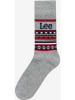 Lee 3er-Set: Socken "Sergio" in Dunkelblau/ Hellgrau/ Rot