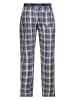 LEE Underwear Pyjama-Hose "Yukon" in Blau/ Grau