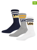 LEE Underwear Skarpety (3 pary) "Erskine" w kolorze białym, szarym i czarnym