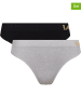 LEE Underwear 2er-Set: Slips "Bella" in Hellgrau/ Schwarz