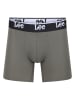 LEE Underwear 3er-Set: Boxershorts "Hale"  in Khaki/ Schwarz