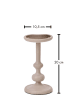 FYNCH-HATTON Świecznik "Kobe" w kolorze beżowym - wys. 20 x Ø 10,5 cm