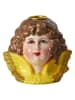 Rice Kerzenhalter "Angel Head" in Gelb/ Hellbraun - (H)14 x  Ø 8 cm