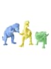 Rice 3er-Set: Spielfiguren "Dino" in Grün/ Blau/ Gelb ab 3 Jahren - (B)8 x (H)15 cm