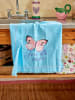 Rice Geschirrtuch "Butterfly Field" in Blau - (L)70 x (B)50 cm