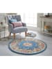 Flair Rugs Wollen tapijt blauw/meerkleurig