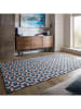 Flair Rugs Dywan "Lennox Geometric" w kolorze bordowo-niebieskim
