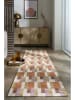 Flair Rugs Kurzflor-Läufer "Riley Block" in Orange/ Beige/ Lila