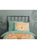 Pure Komplet pościeli "Thijn" w kolorze turkusowo-pomarańczowym z mikrofibry