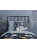Pure Microvezel beddengoedset "Spacedino" donkerblauw
