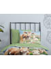 Pure Microvezel beddengoedset "Farm" lichtblauw/groen