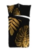 Pure Mikrofaser-Bettwäsche-Set "Kimberly" in Schwarz/ Gold