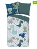 Pure 2-delige set: 2-in-1 beddengoed met kussensloop groen/blauw