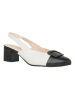 HASSIA Leder-Slingpumps "Capri" in Creme/ Schwarz