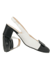 HASSIA Leder-Slingpumps "Capri" in Creme/ Schwarz