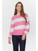 NÜMPH Sweter w kolorze różowo-białym