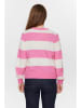 NÜMPH Pullover in Pink/ Weiß