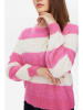NÜMPH Pullover in Pink/ Weiß
