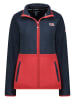 Geographical Norway Kurtka polarowa "Touki" w kolorze granatowo-czerwonym
