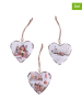 Villa d´Este 3er-Set: Dekohänger ''Winter Village'' in Weiß/ Bunt - (L)6,5 x (B)6,5 cm