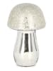Bizzotto Figurka dekoracyjna "Mushroom" w kolorze srebrnym - wys. 21,5 cm